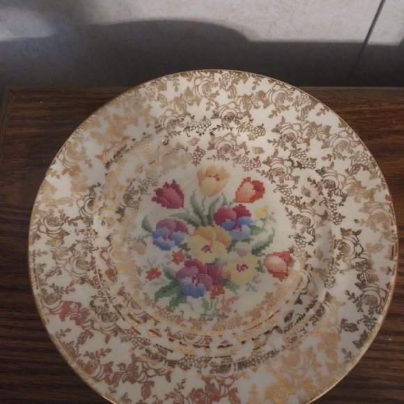 Bread and Butter Plate "Old English Sampler" H&K T - Picture 2 of 3